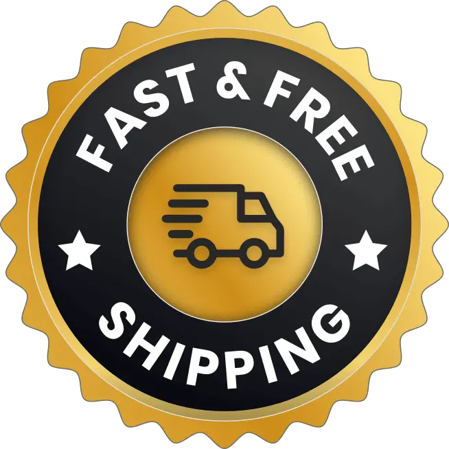 Fast and free shipping badge